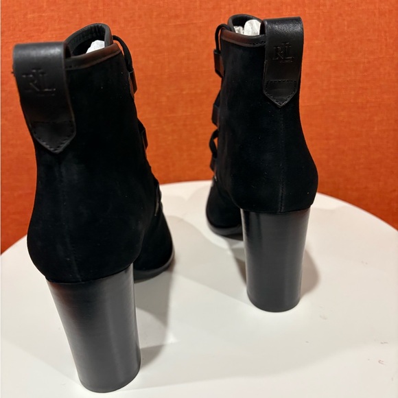 Lauren Ralph Lauren Black Heeled Mabel Boots NWT - Picture 4 of 15